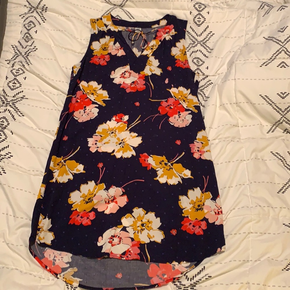 ❤️Old Navy- Blue & floral print dress Size M